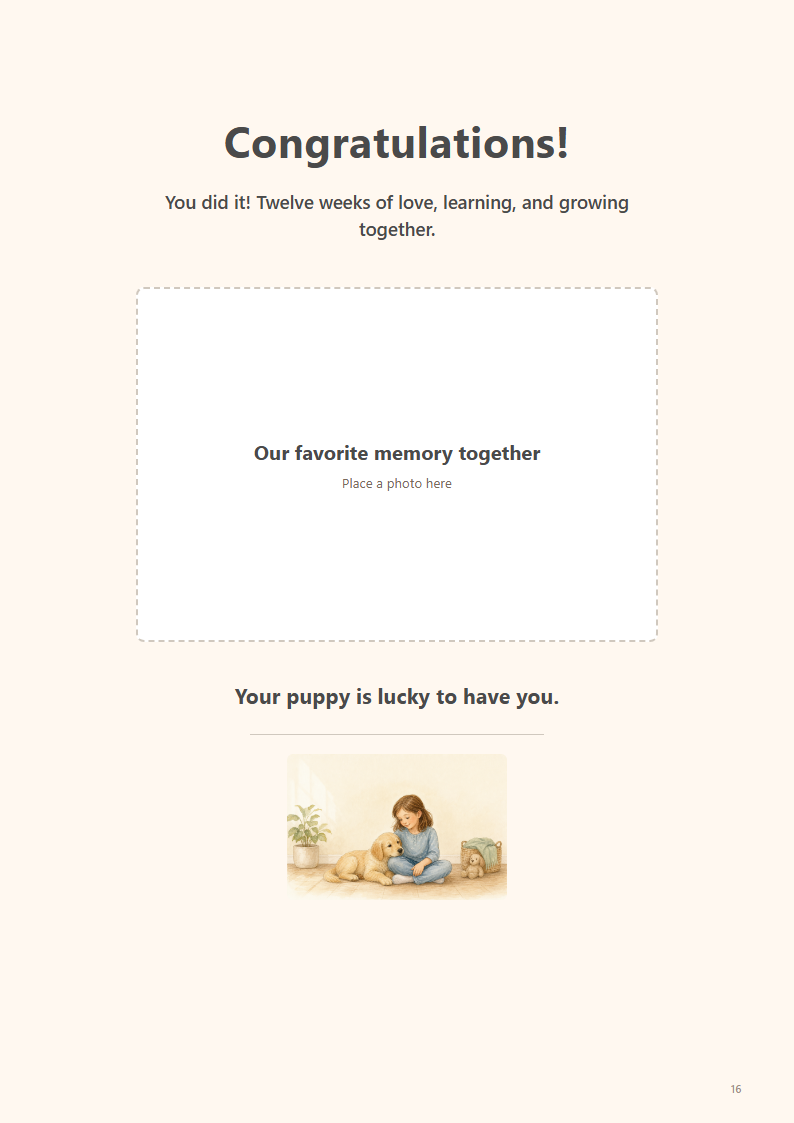 Congratulations page preview