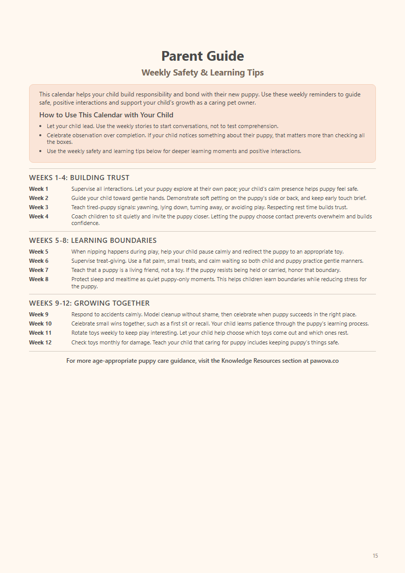 Parent guide page preview