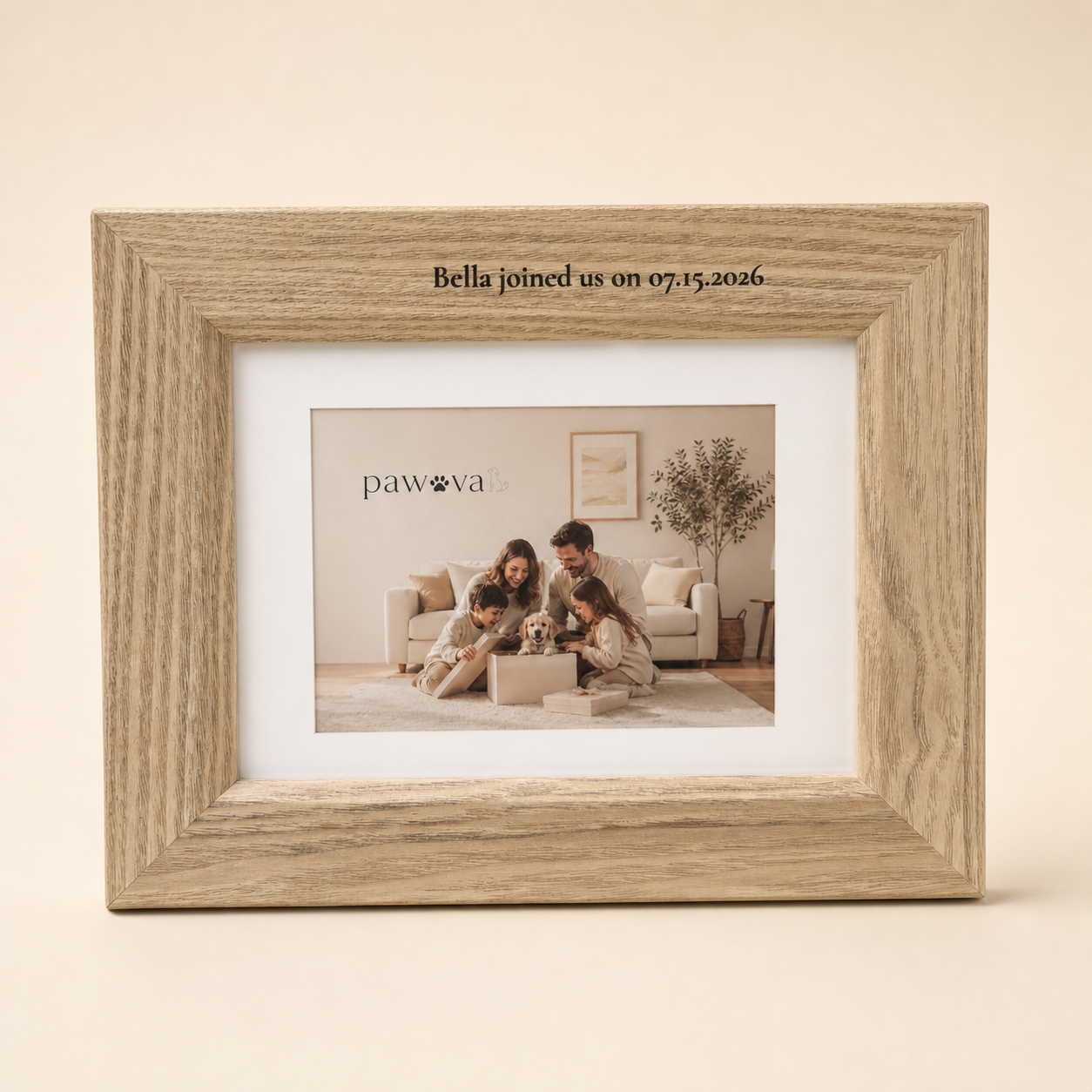 Personalized wooden keepsake photo frame